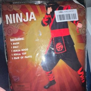Ninja Red and Black Costume Set
